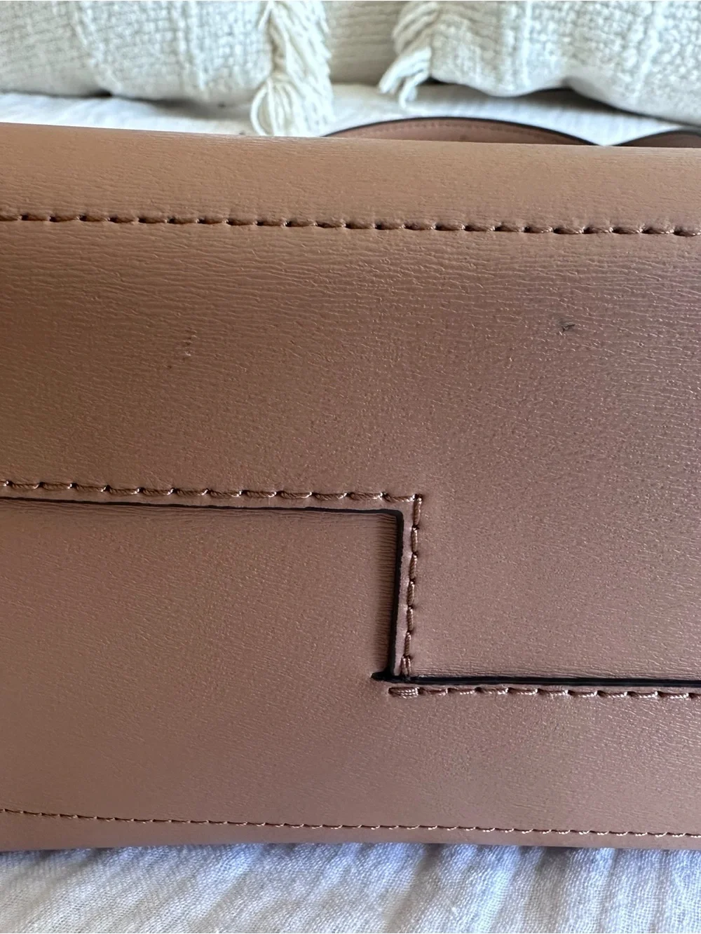 Tory Burch Parker Small Leather Tote Bag Cardamom Tan Brown Gold Hardware
